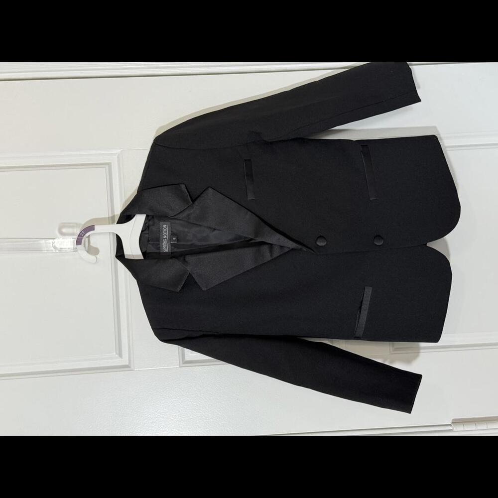 SPRING NOTION Boys Suits 3 Piece Set of Jacket Vest Pants for Kids Size 6 Black